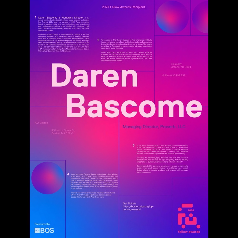 2024 AIGA Boston Fellow Awards Branding System